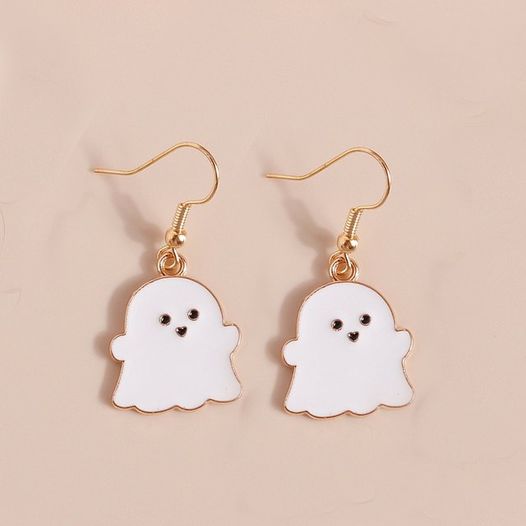 Cute White Ghost Earrings