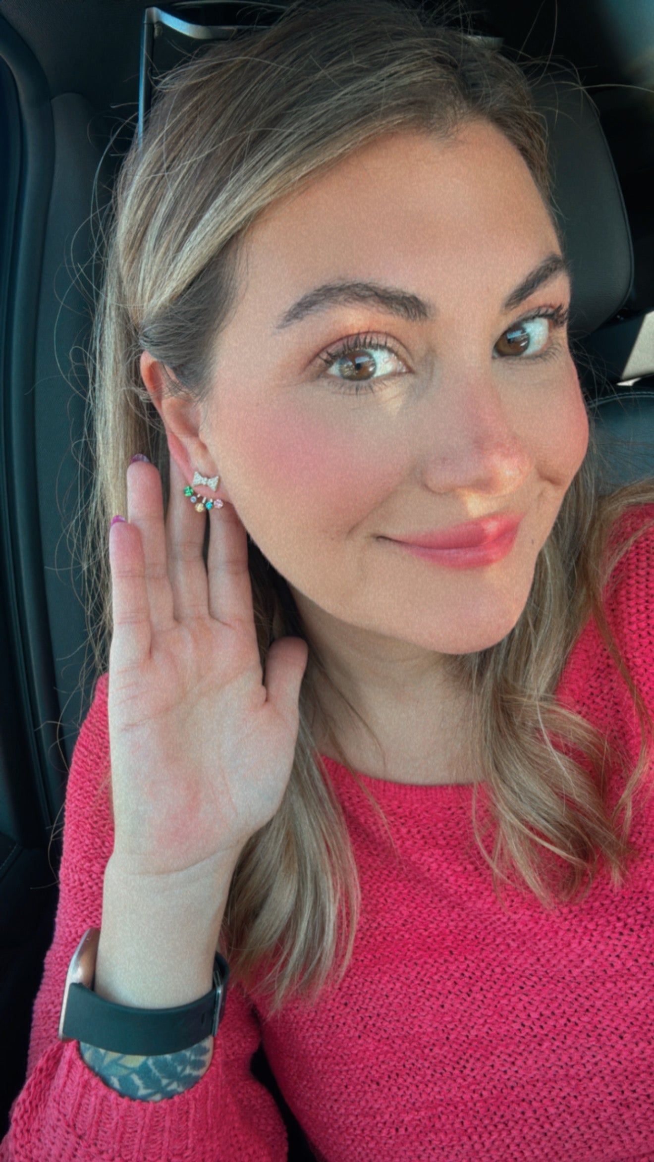 Beautiful Colorful Bow Jacket Earrings