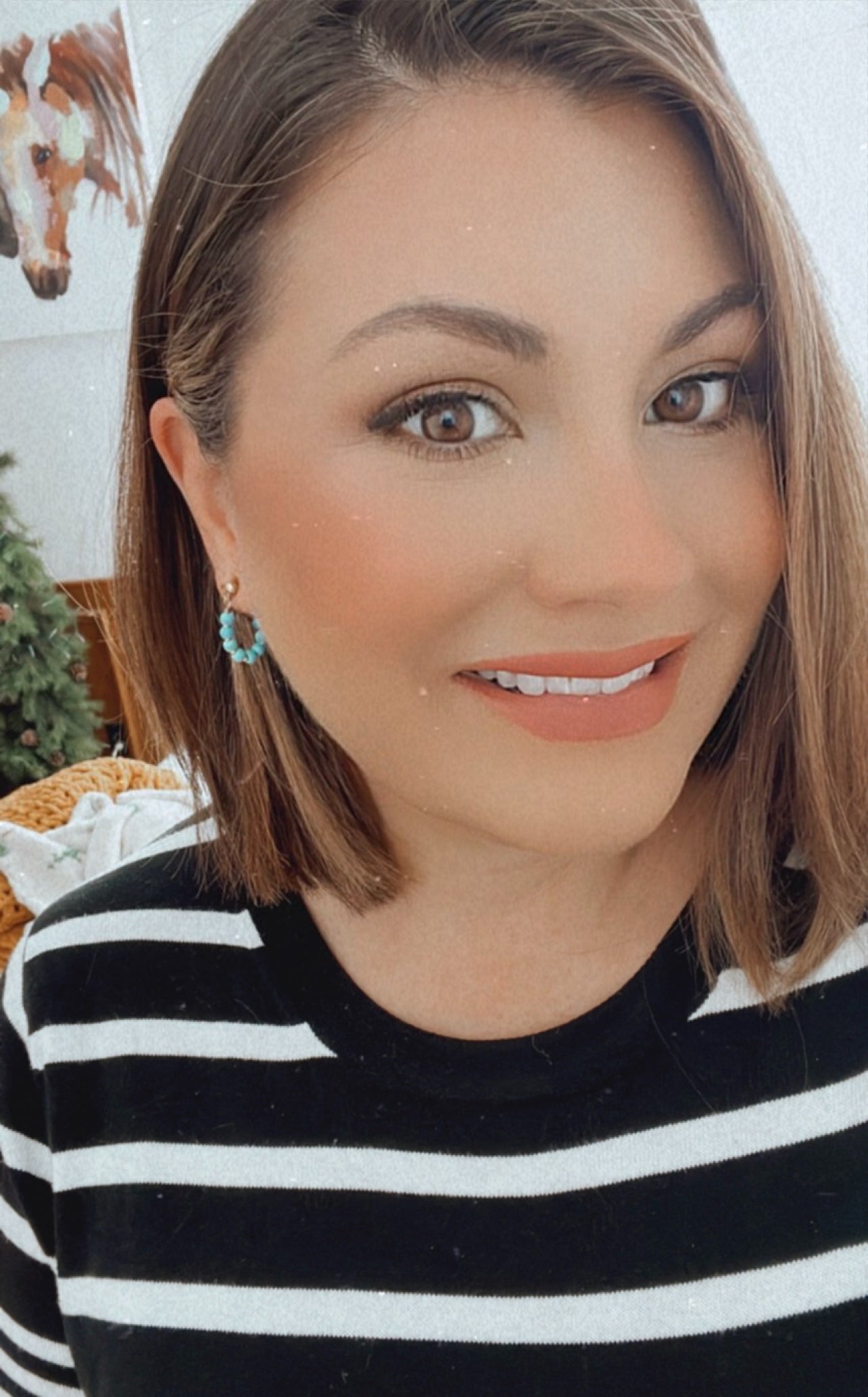 Beautiful Turquoise Hoops