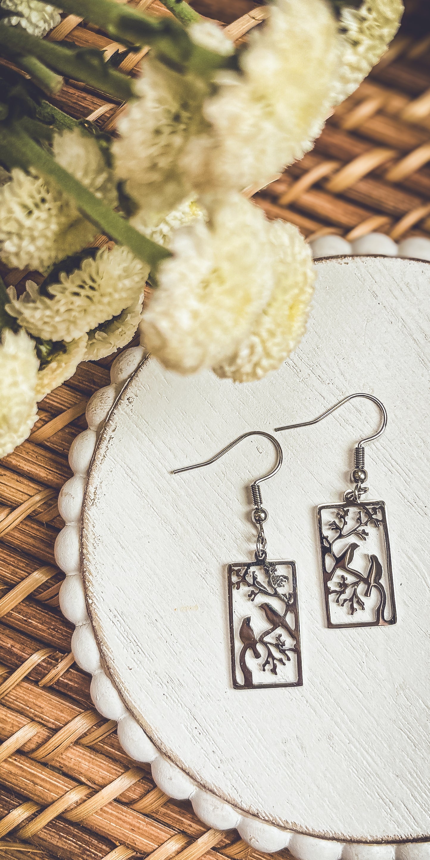 Beautiful Gold or Silver Bird Earrings