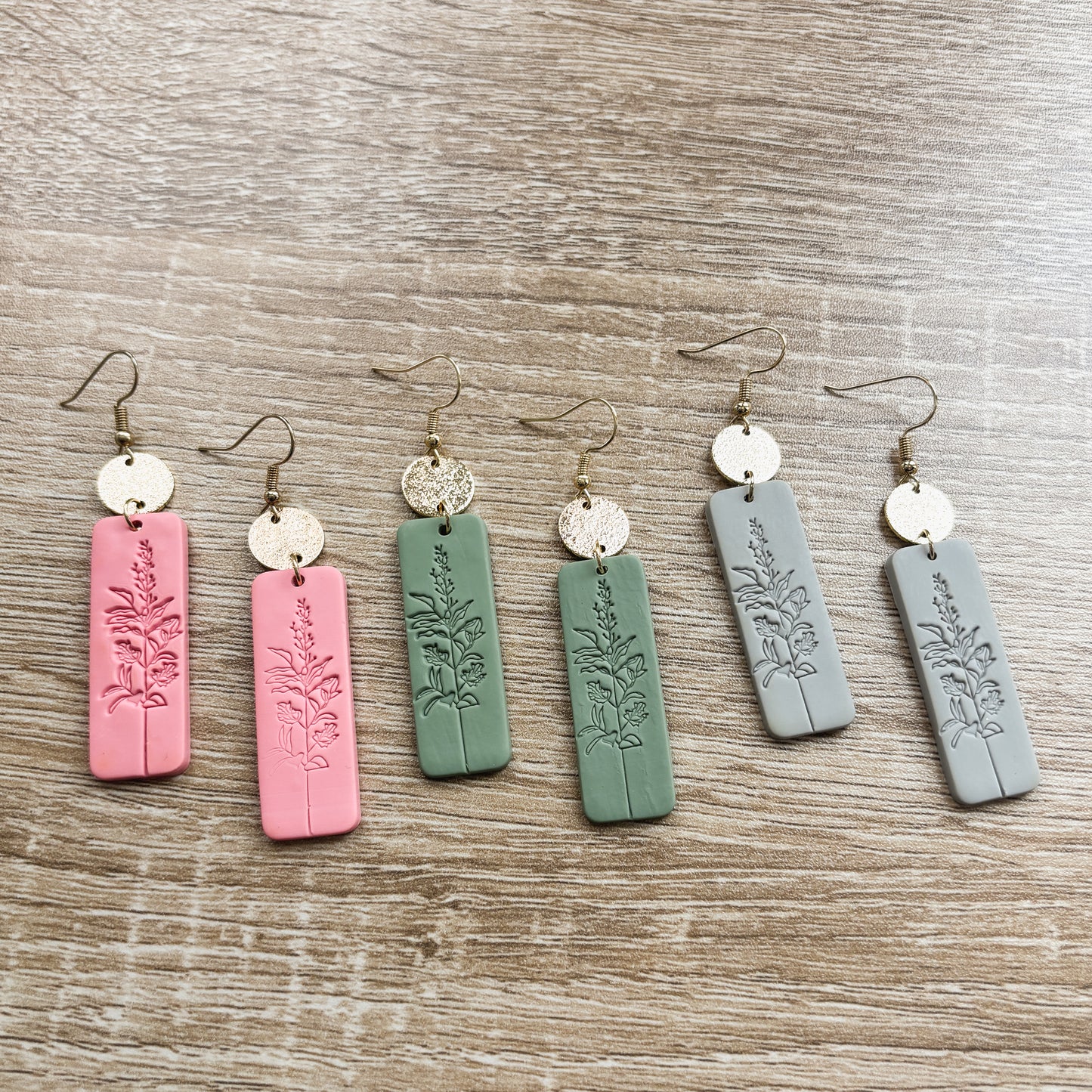 Beautiful Gold and Green Floral Earrings