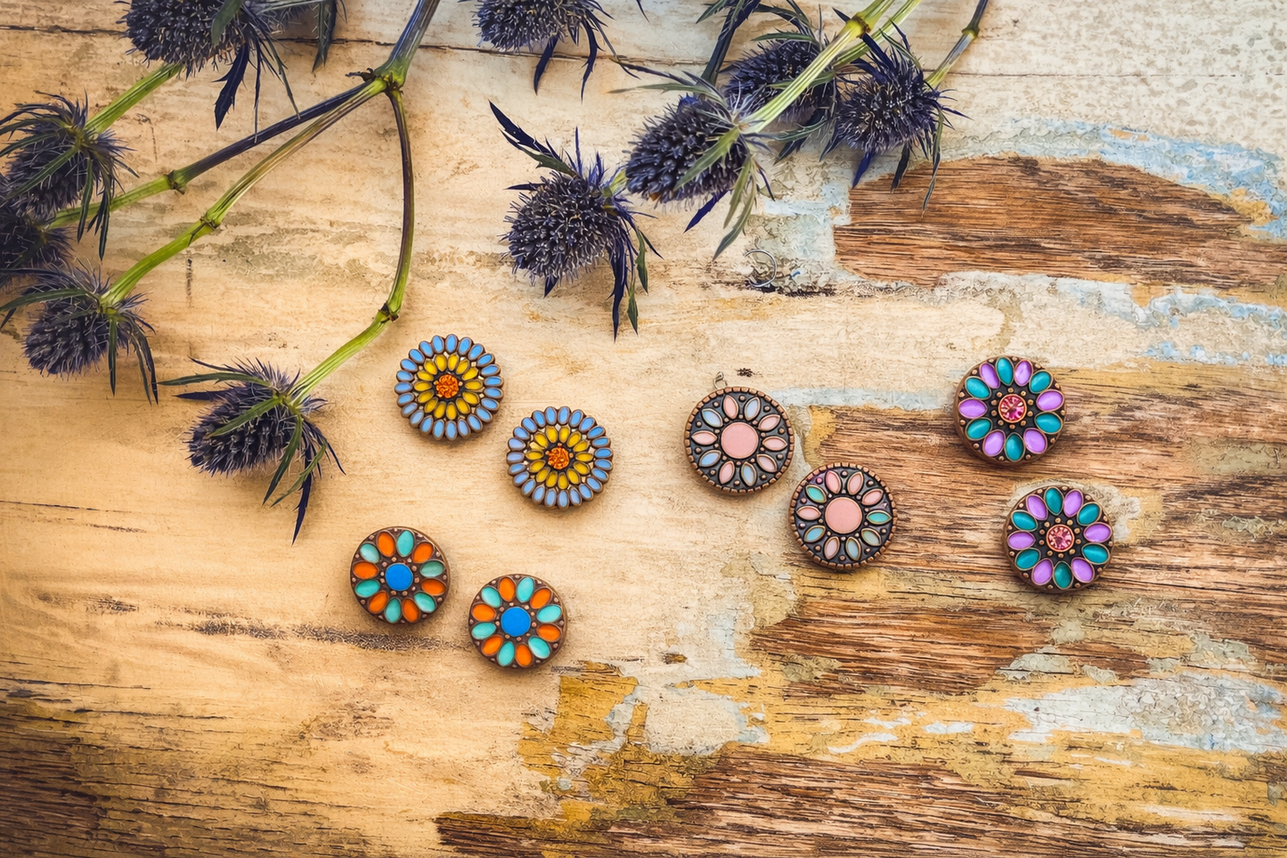 Beautiful Bohemian Earring Set - Set of 4 Studs