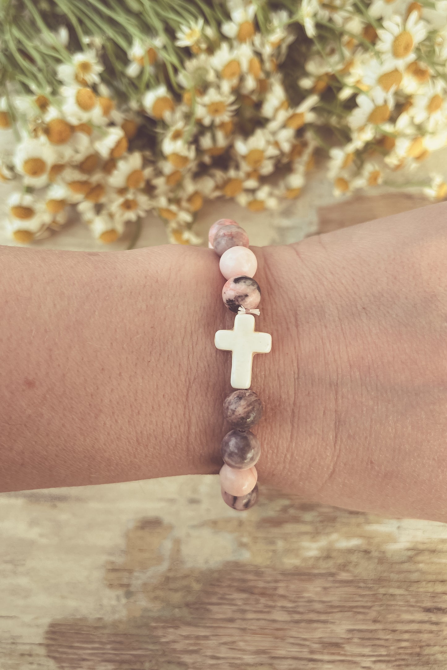 Beautiful Faith Stone Stacking Bracelet