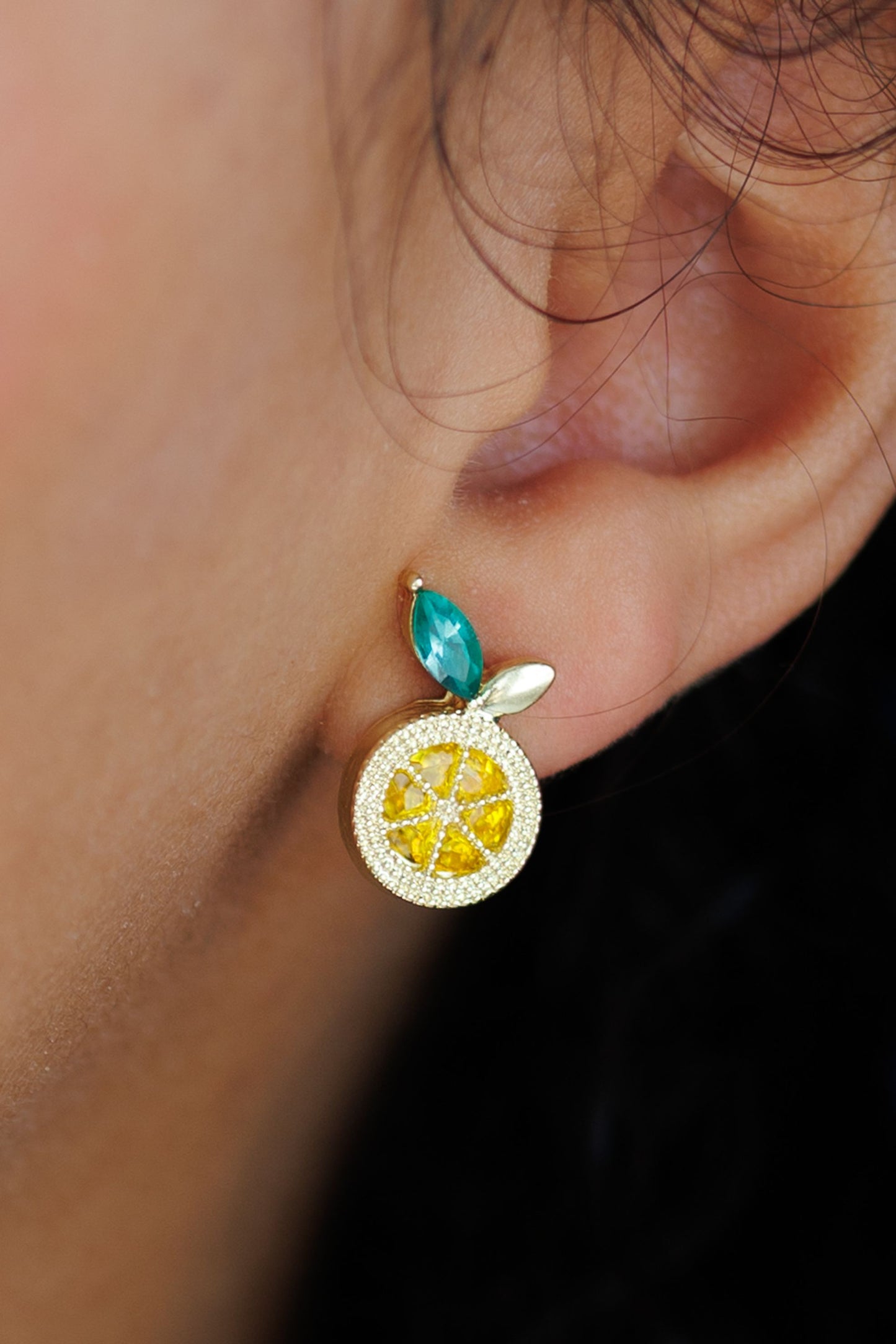 Adorable Lemon Stud Earrings