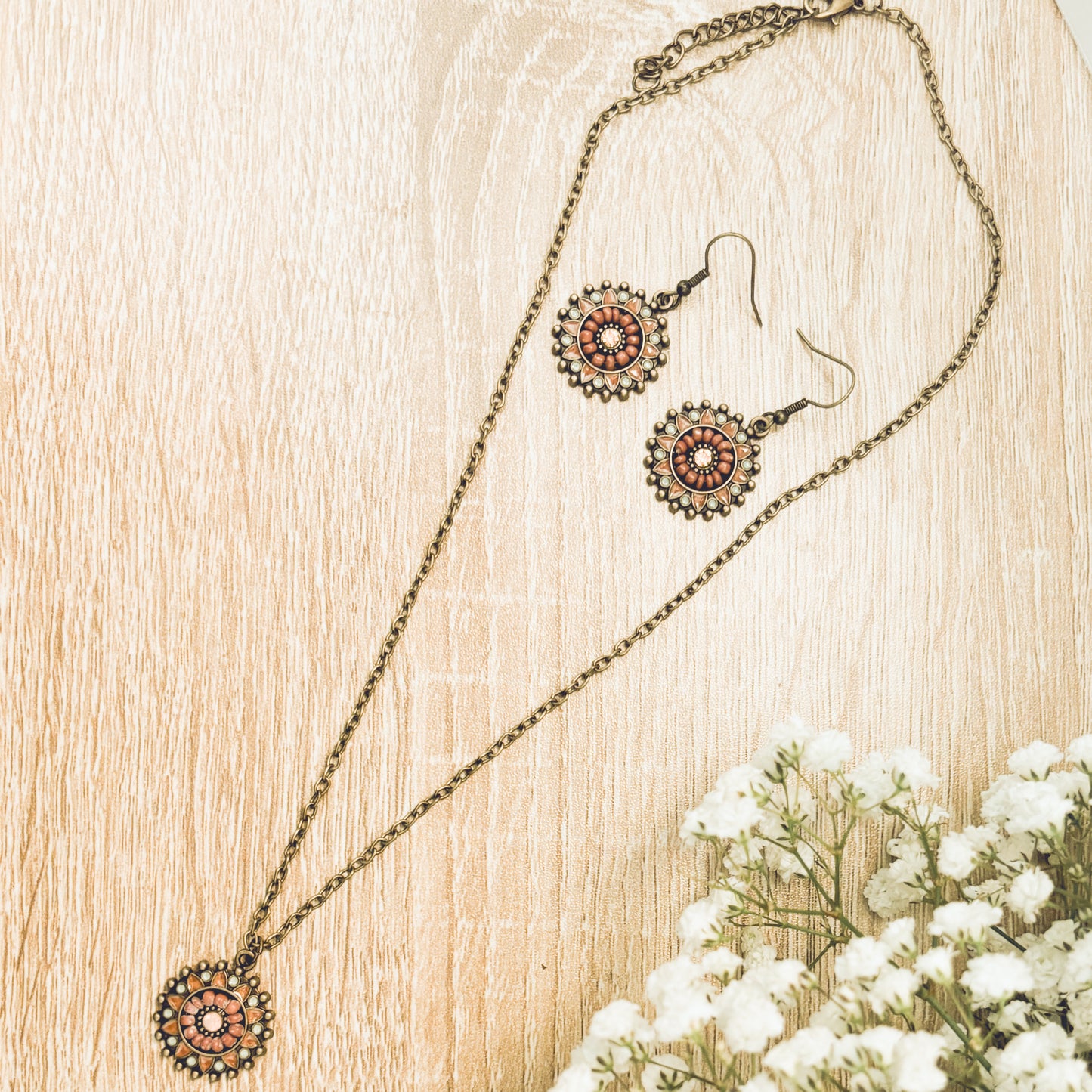 Beautiful Boho Necklace and Earring Set