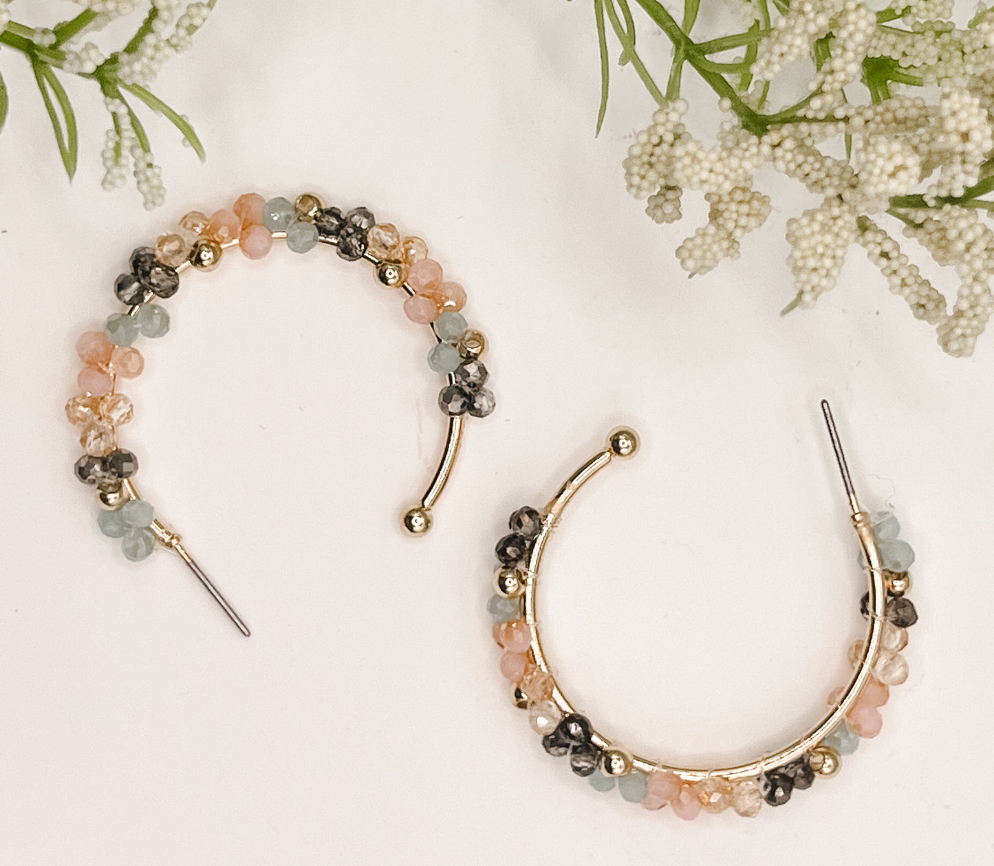 Beautiful Beaded Hoop Earrings