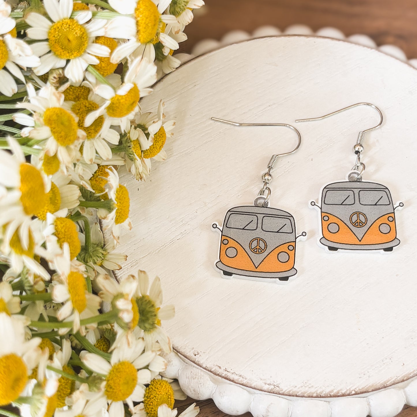 Adorable Vintage Van Earrings