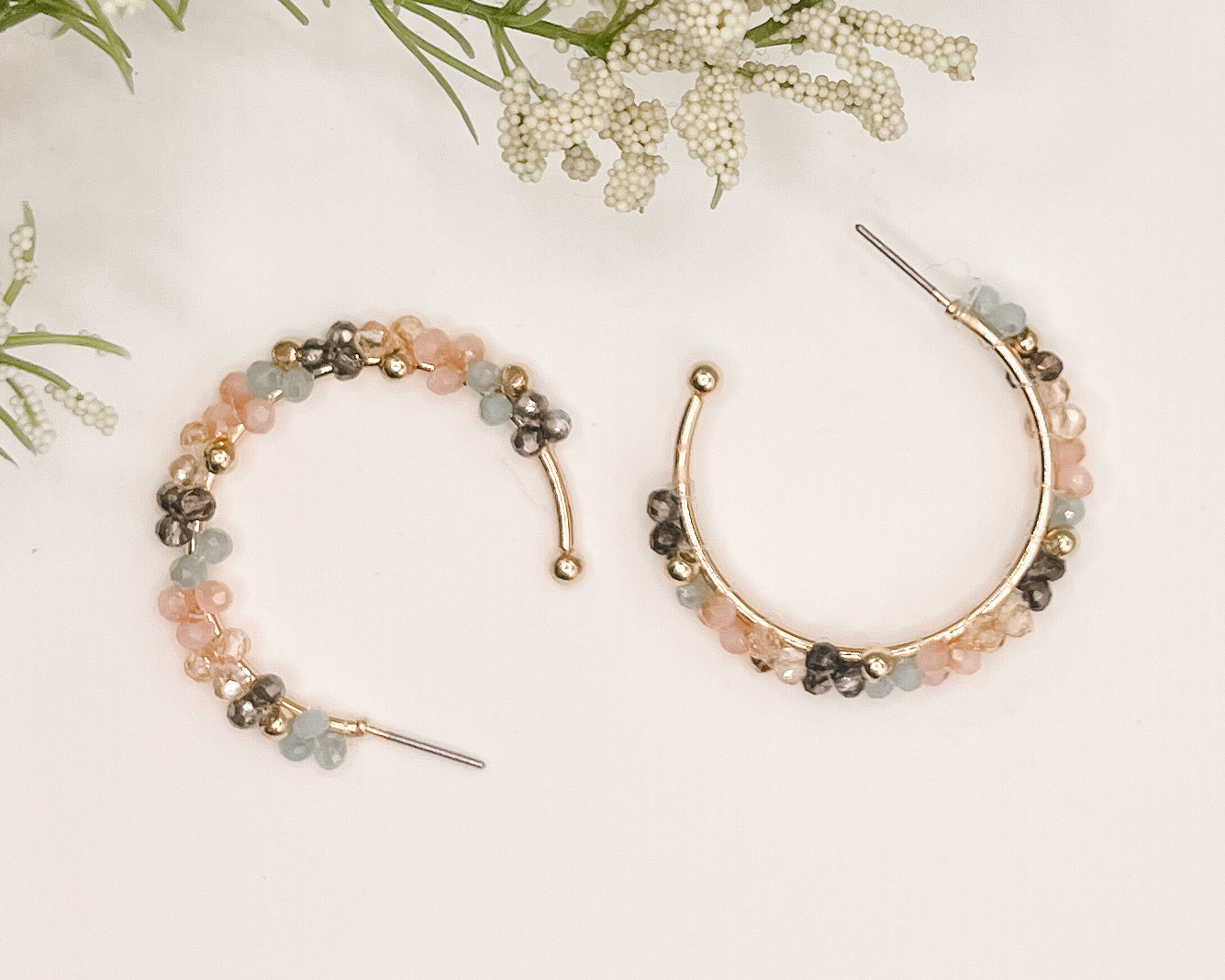 Beautiful Beaded Hoop Earrings