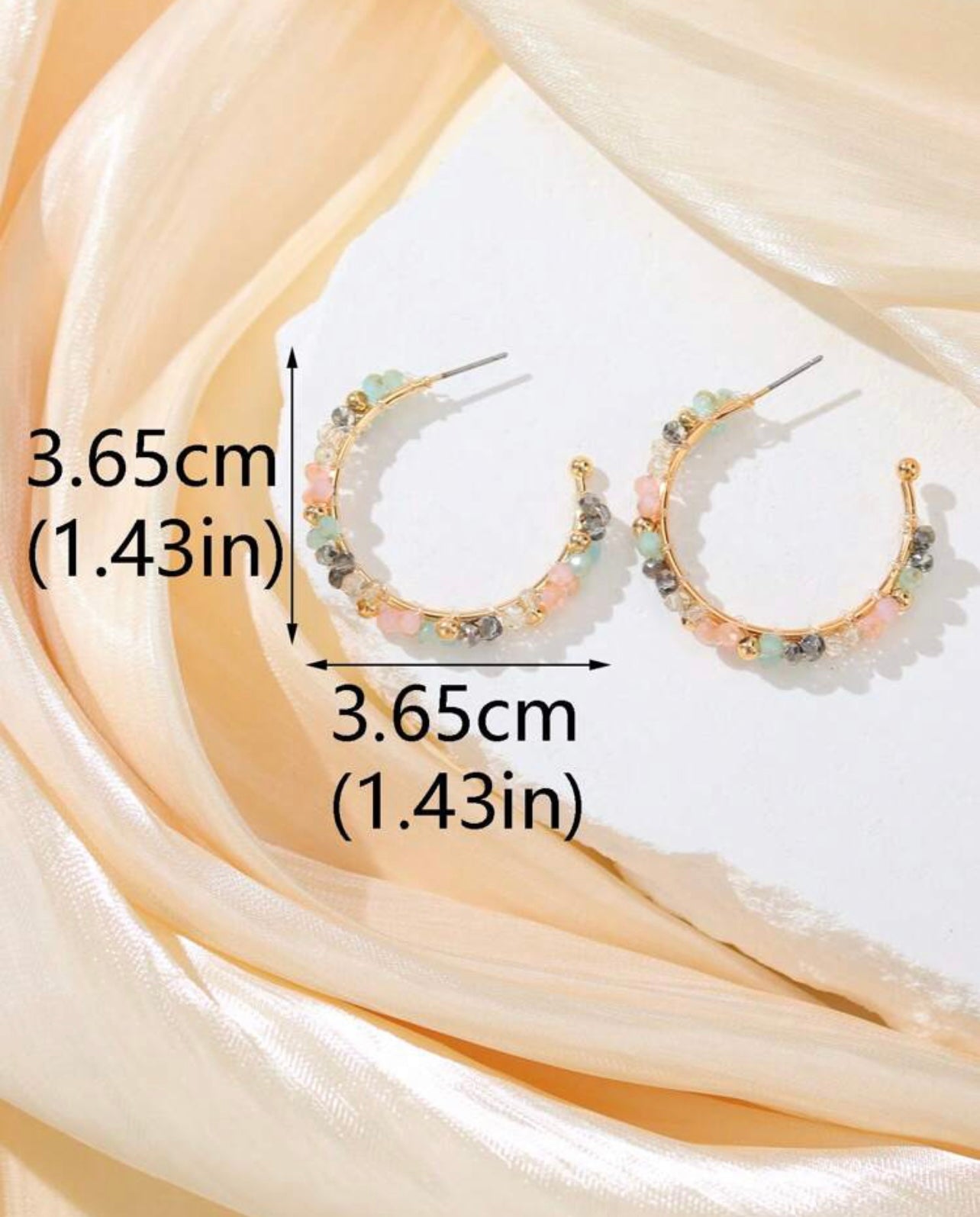 Beautiful Beaded Hoop Earrings