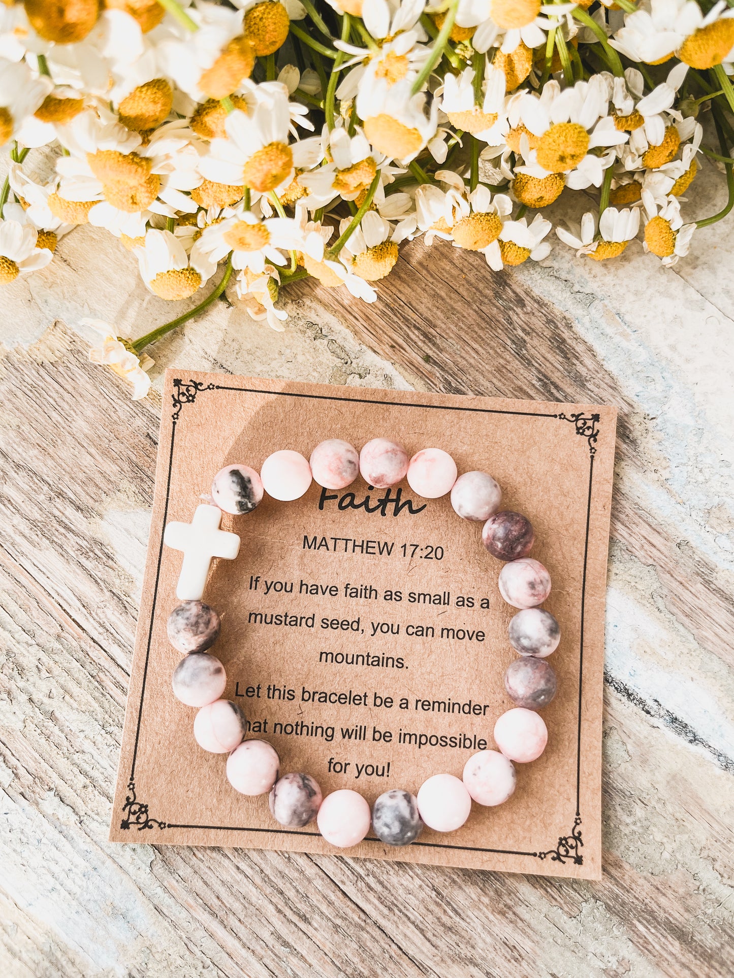 Beautiful Faith Stone Stacking Bracelet