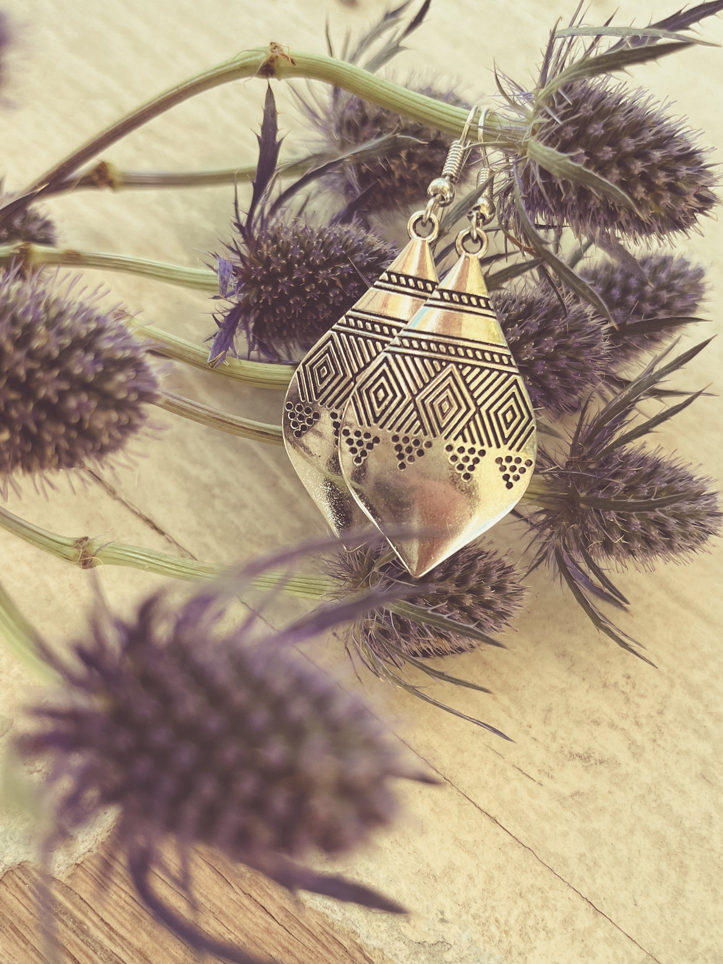 Beautiful Boho Silver Earrings