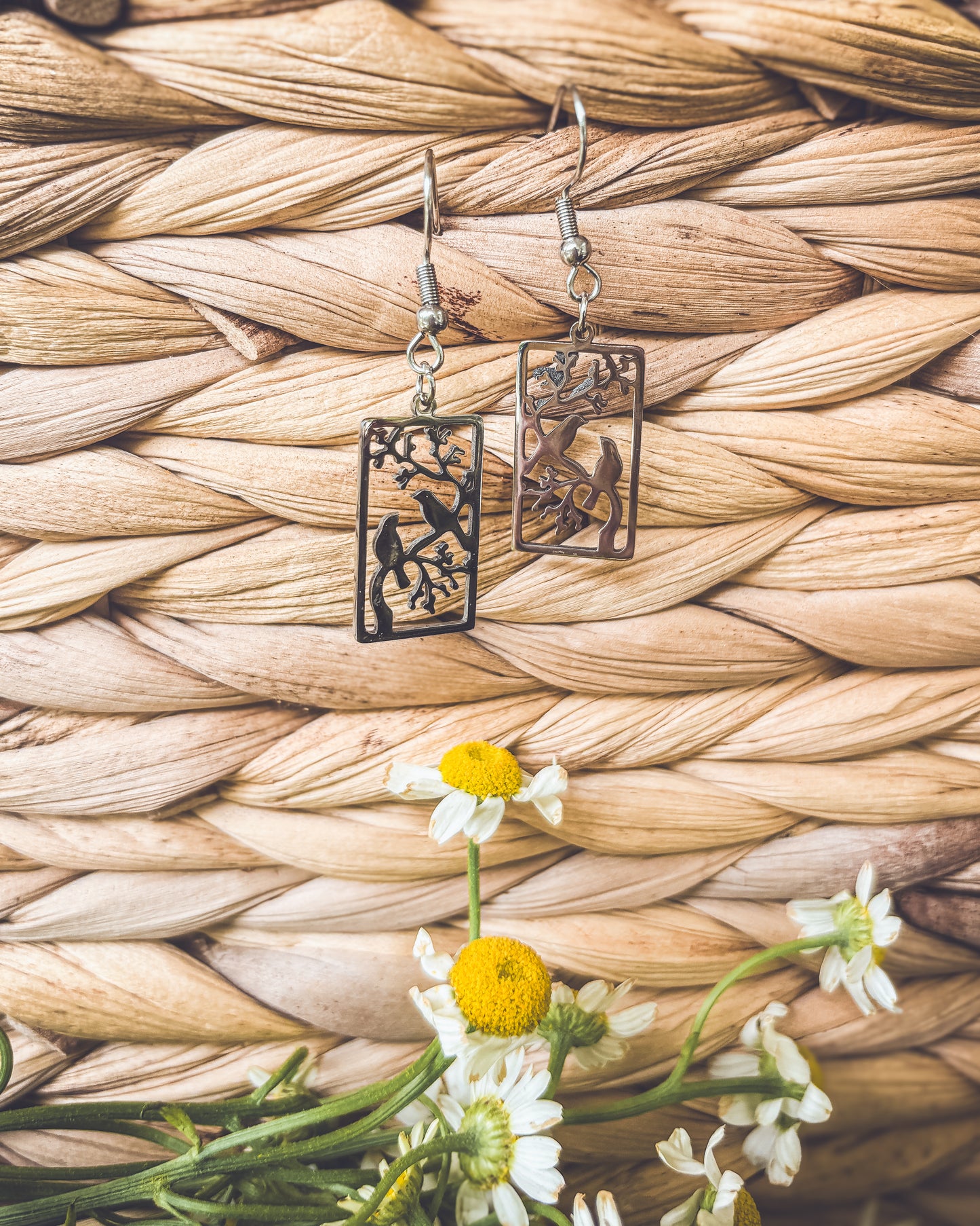 Beautiful Gold or Silver Bird Earrings