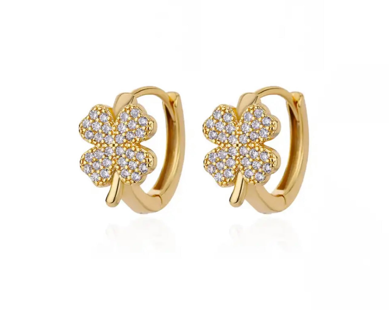 Beautiful Clover Huggies - Gold or Silver