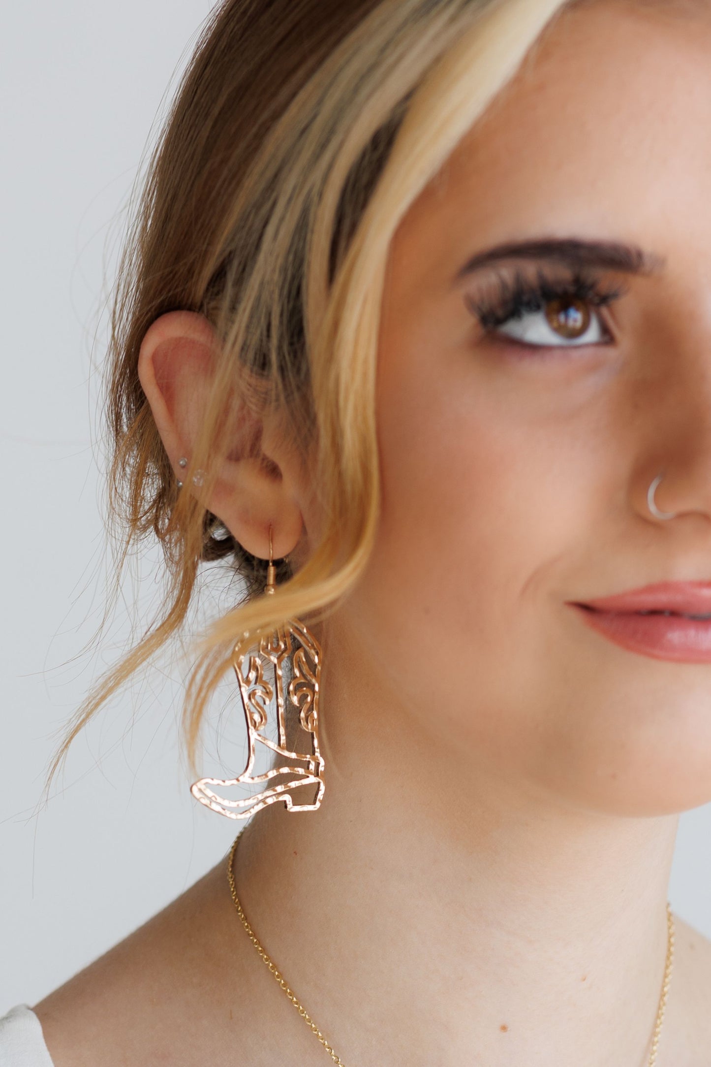 Beautiful Cowboy Boot Earrings - Gold or Silver