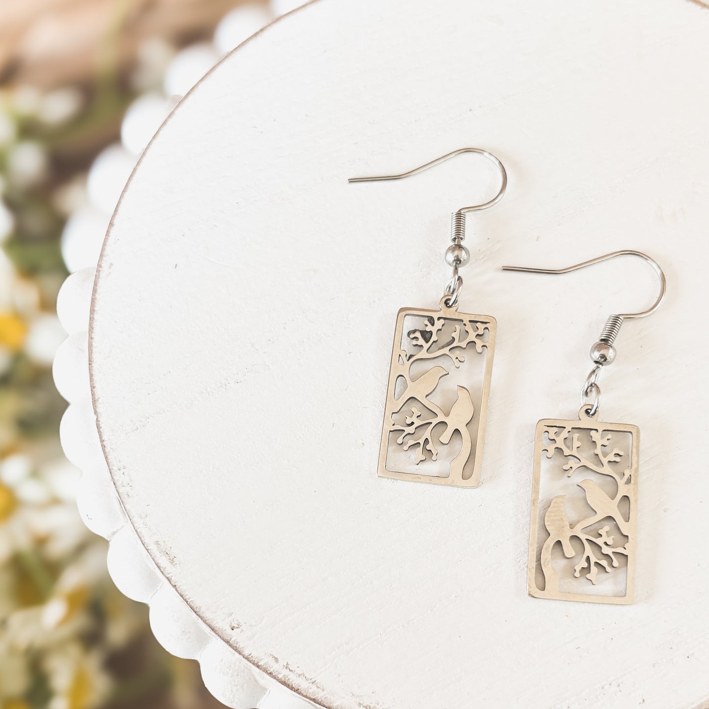 Beautiful Gold or Silver Bird Earrings