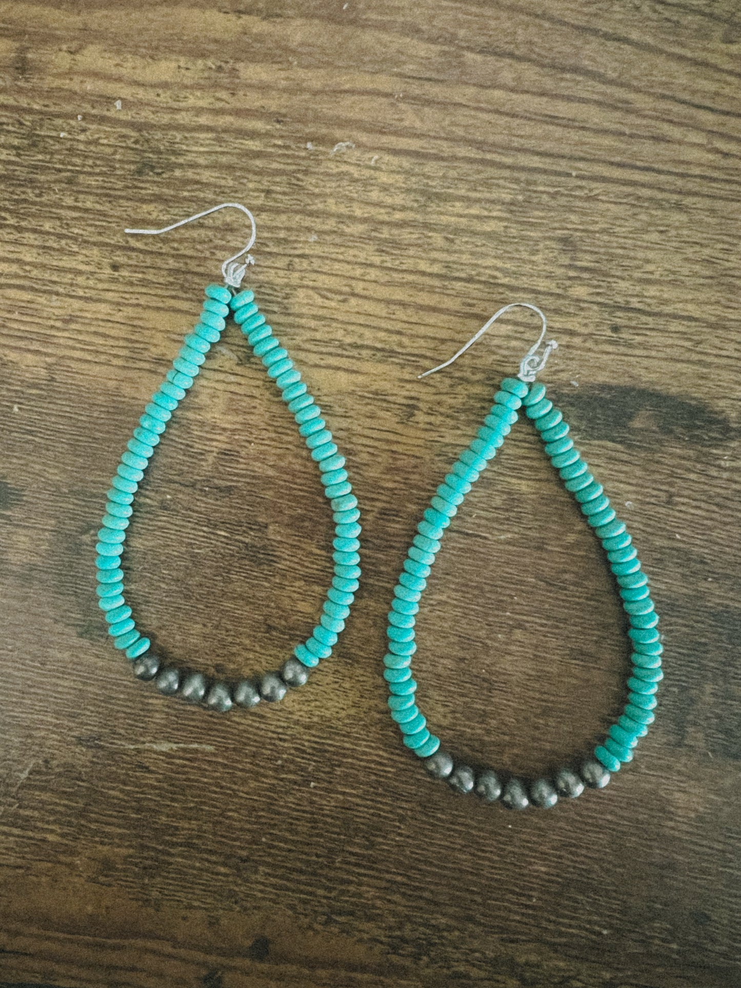 Beautiful Turquoise and Navajo Pearl Earrings