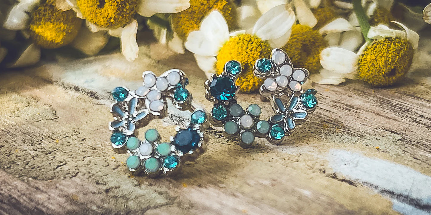 Dainty Crystal Butterfly Earrings