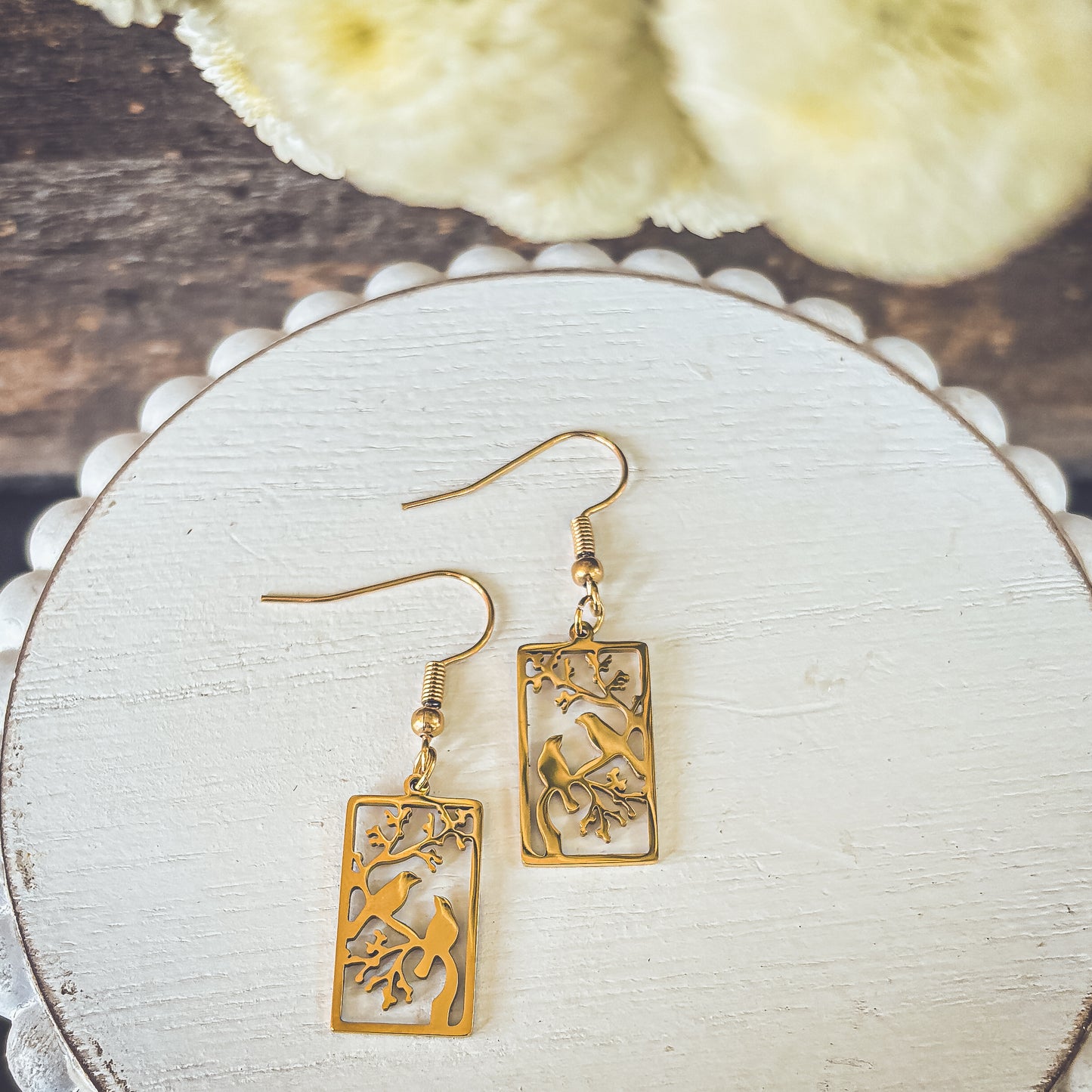 Beautiful Gold or Silver Bird Earrings