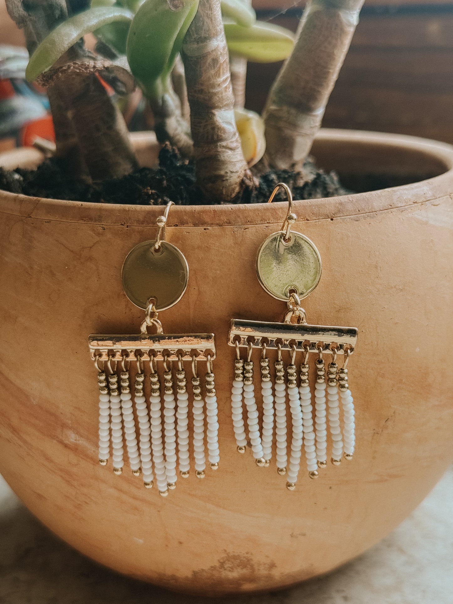 Beautiful Beaded Dangle Earrings
