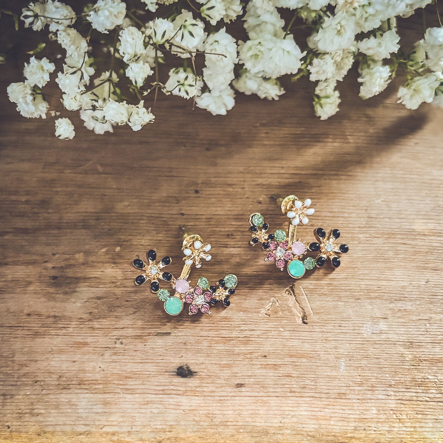 Beautiful Flower Jacket Earrings