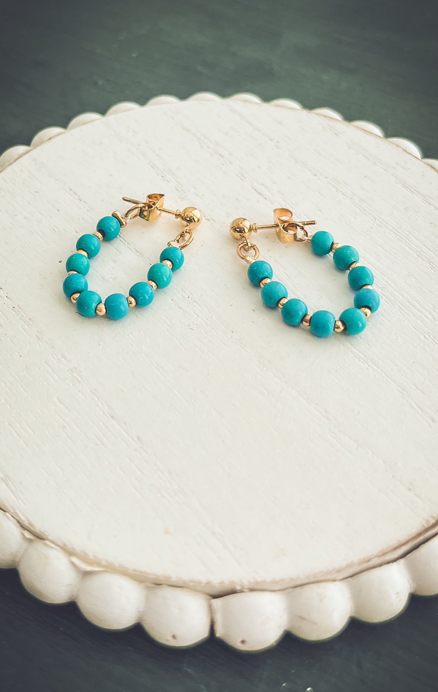 Beautiful Turquoise Hoops