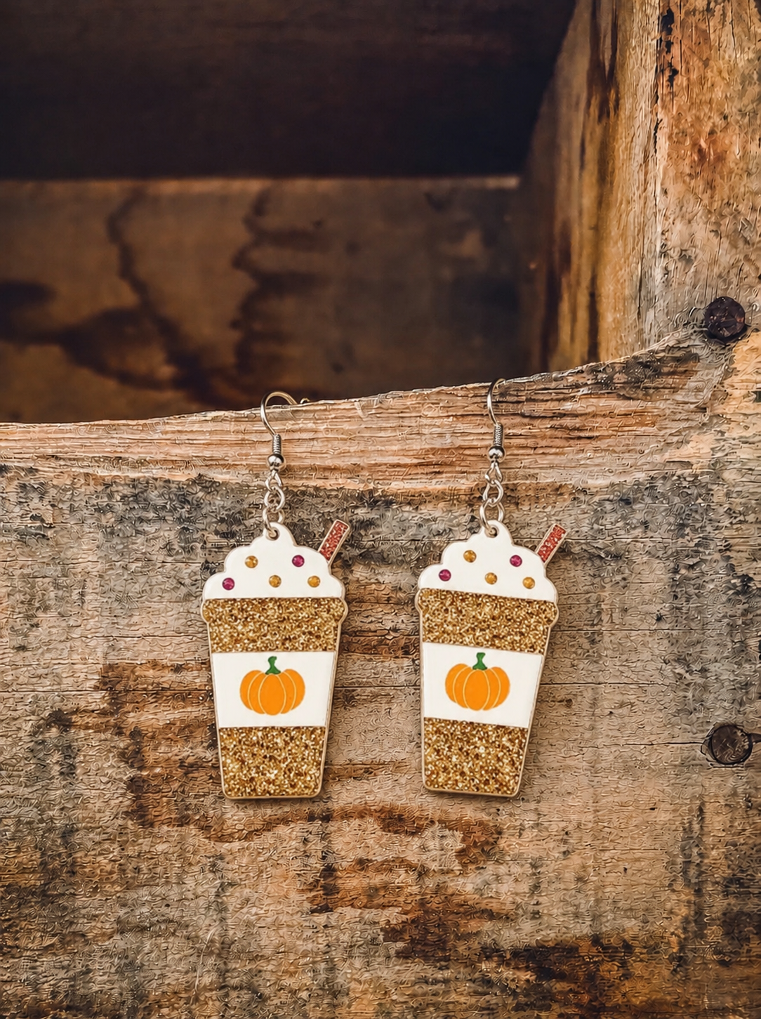 Pumpkin Spice Latte Earrings