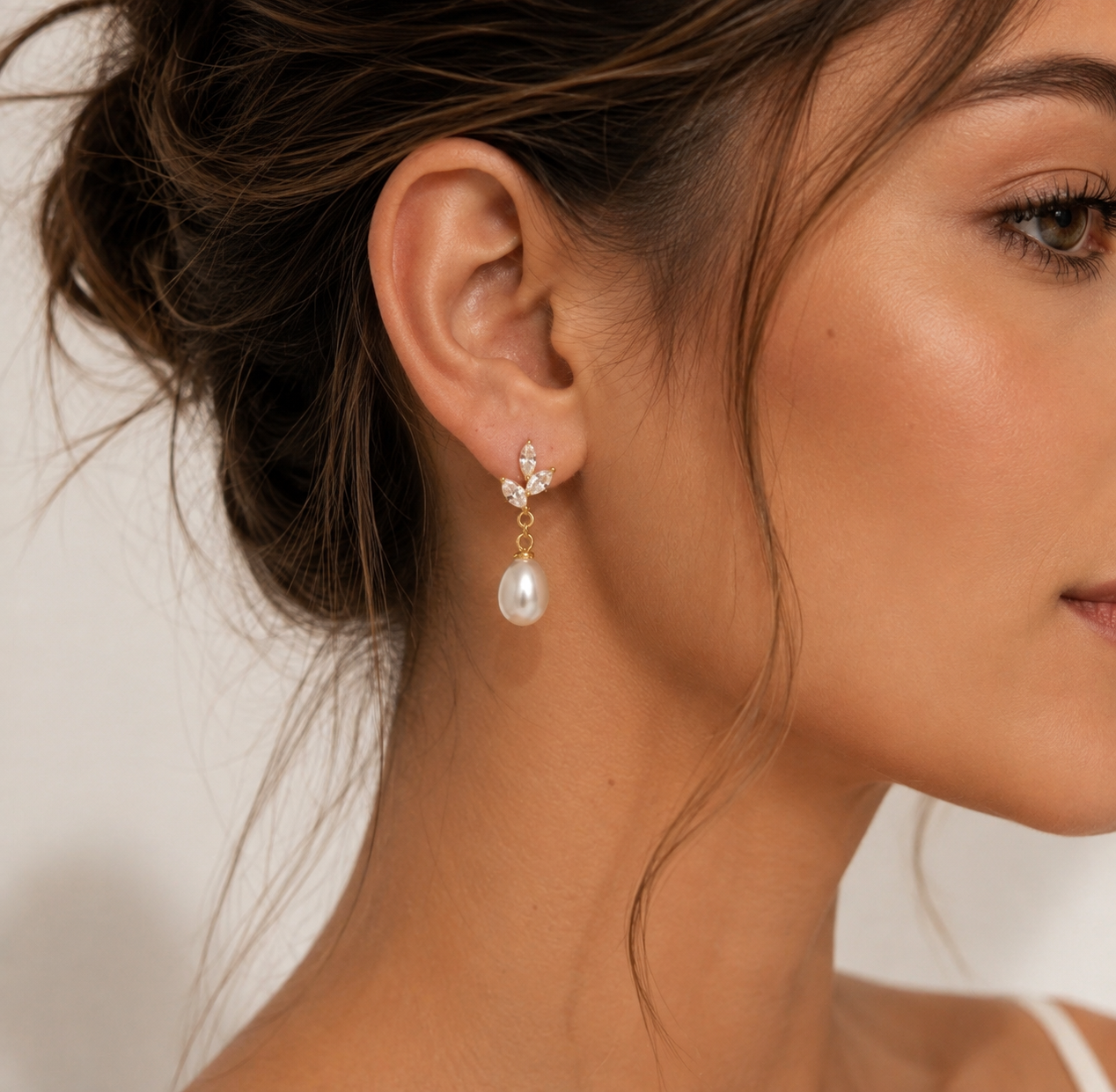 Pearl Blossom Drop Earrings