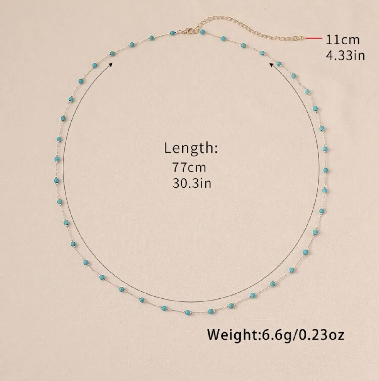 Beautiful Gold and Turquoise Necklace