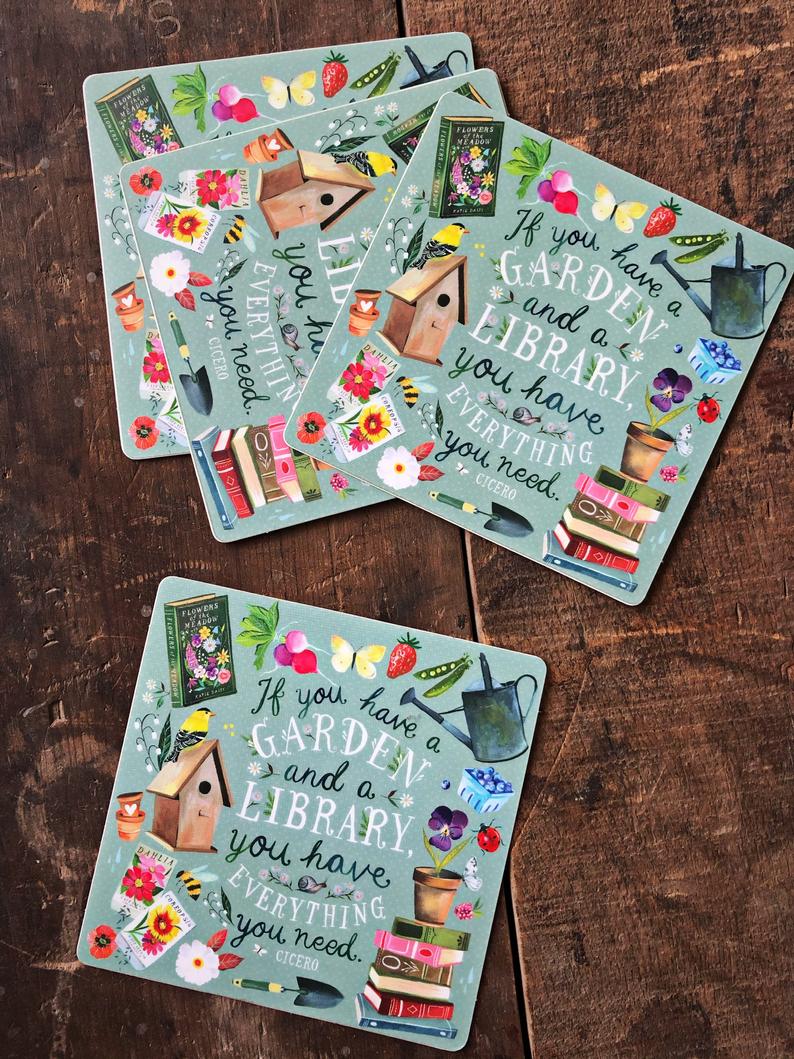 Garden and A Library Sticker