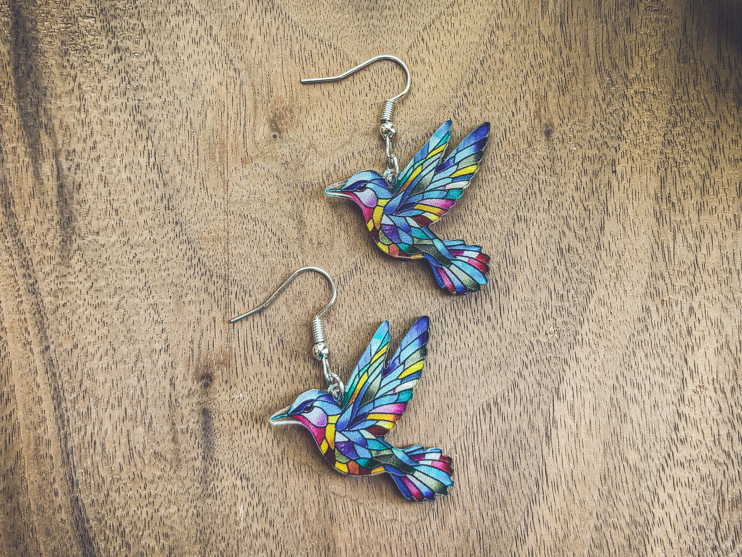 Beautiful Colorful Hummingbird Earrings