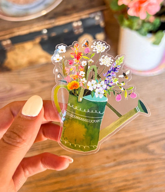 Watering Can Clear Sticker