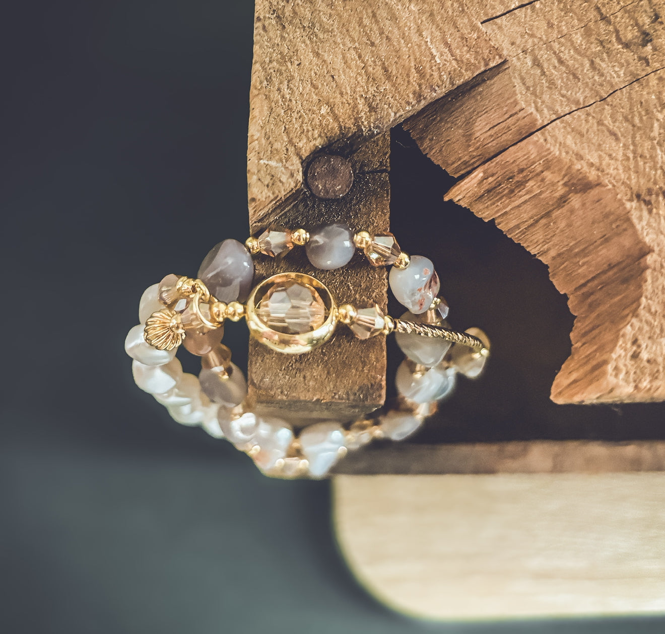 Beautiful Pearl and Stone Bracelet