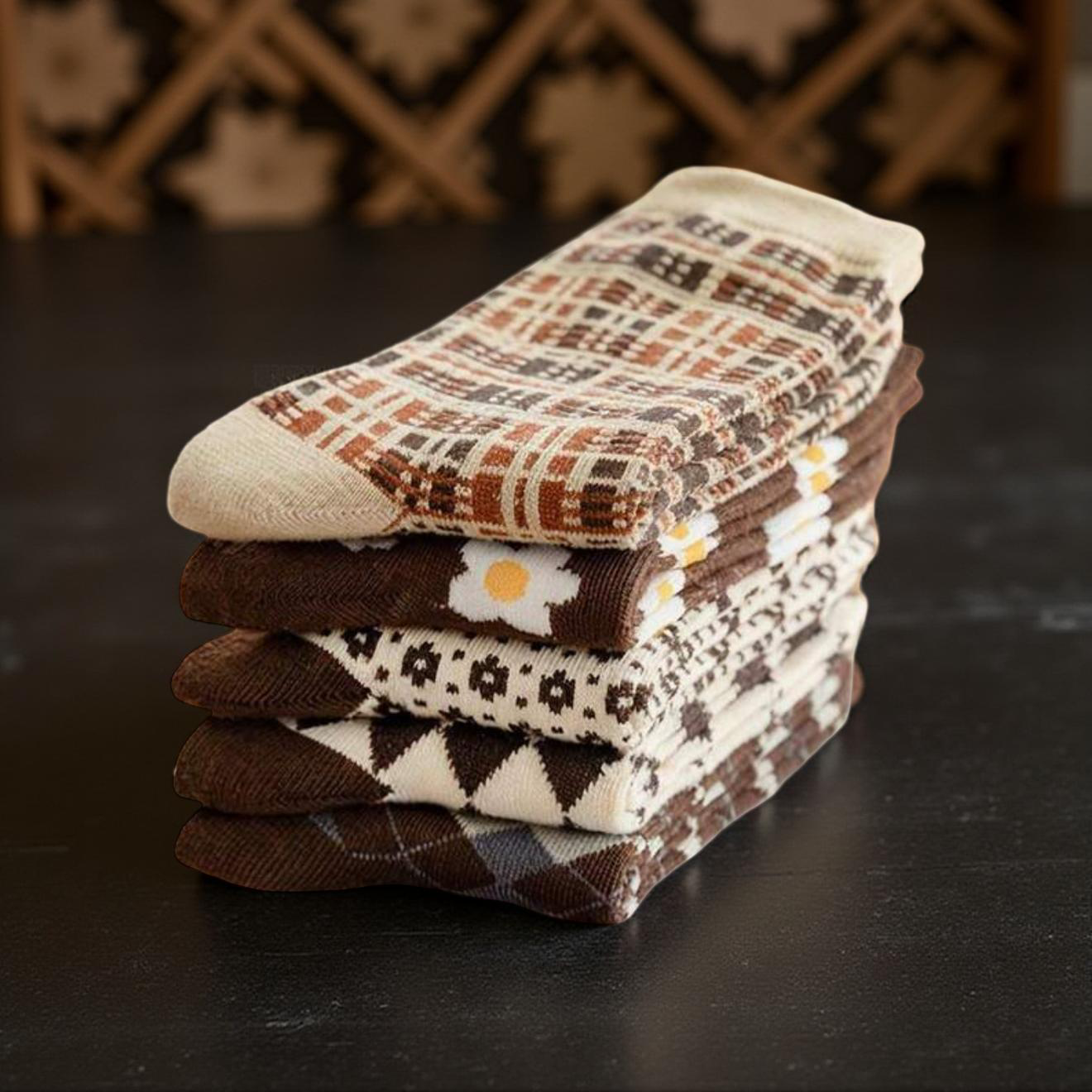 Adorable 5 Pair Women’s Socks