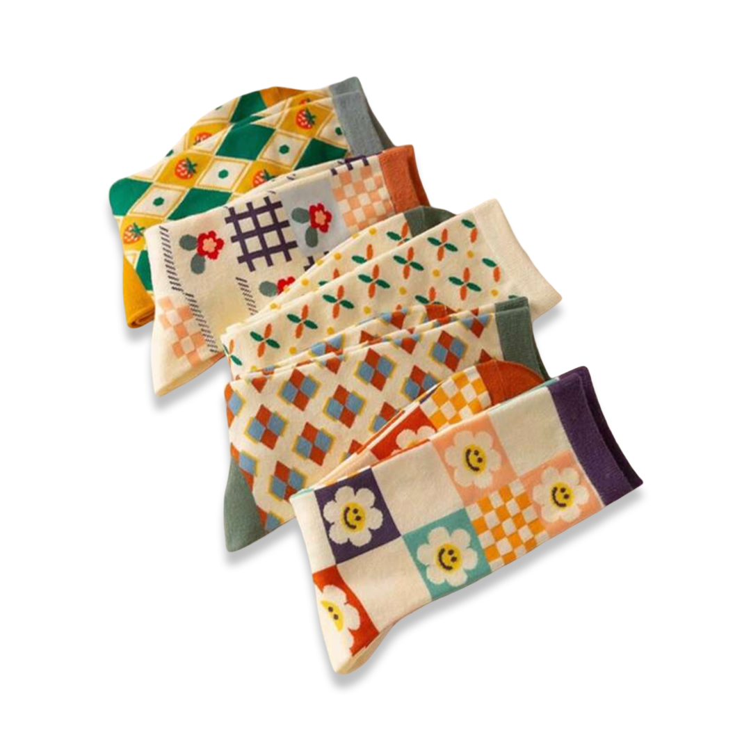 Adorable 5 Pair Women’s Socks