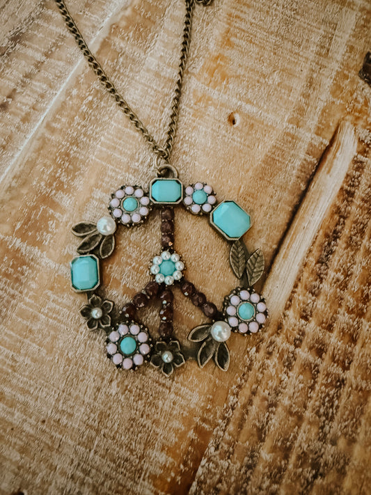 Beautiful Peace Sign Necklace