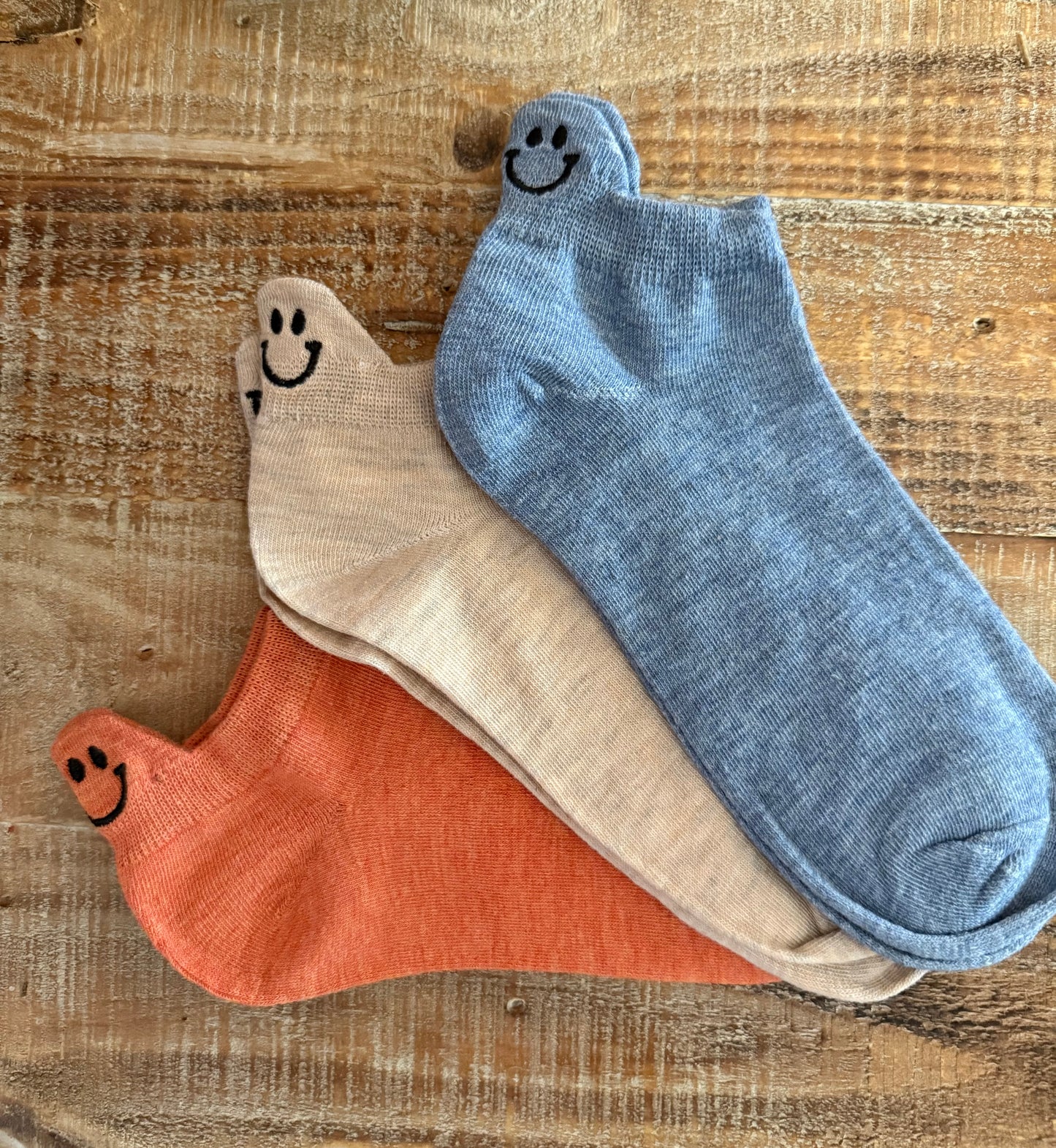 Adorable 3 Pair Smiley Socks