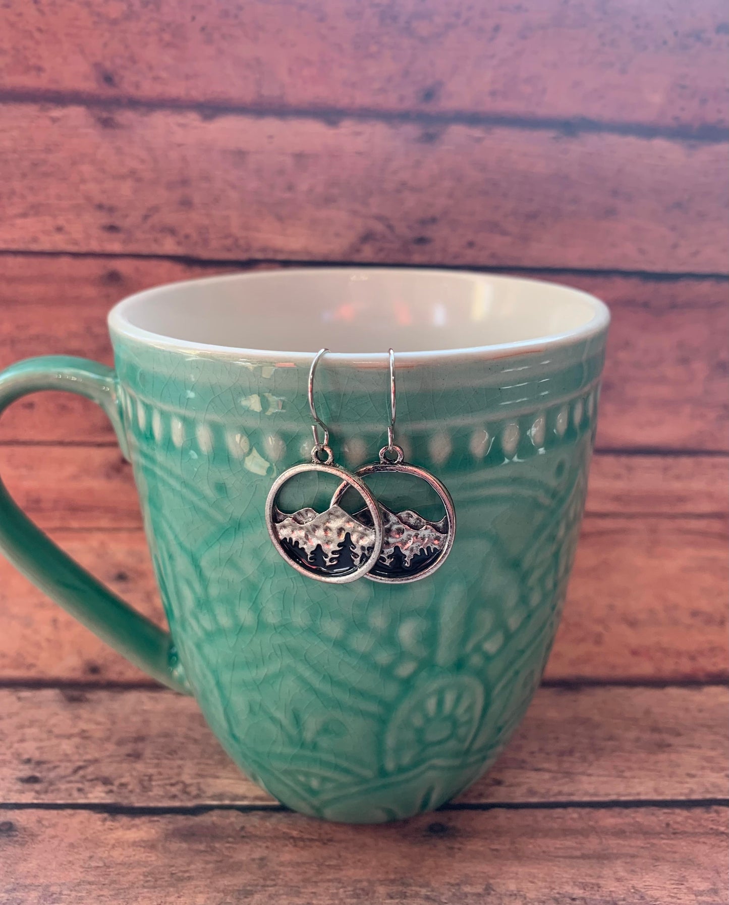 Mountain Serenity Round Drop Earrings