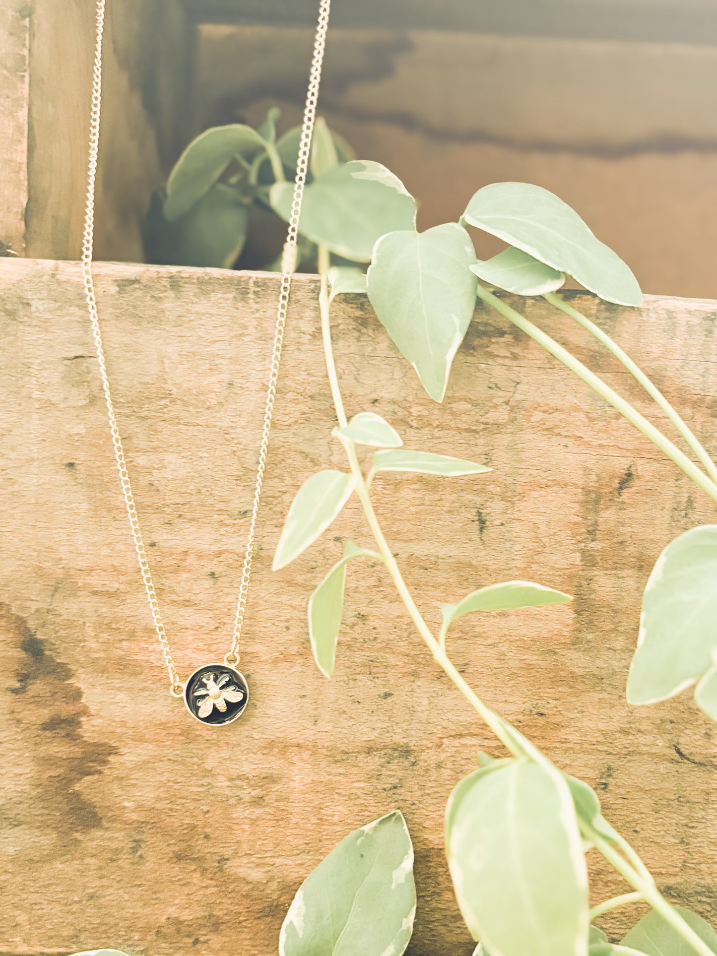 Beautiful Black and Gold Bee Necklace