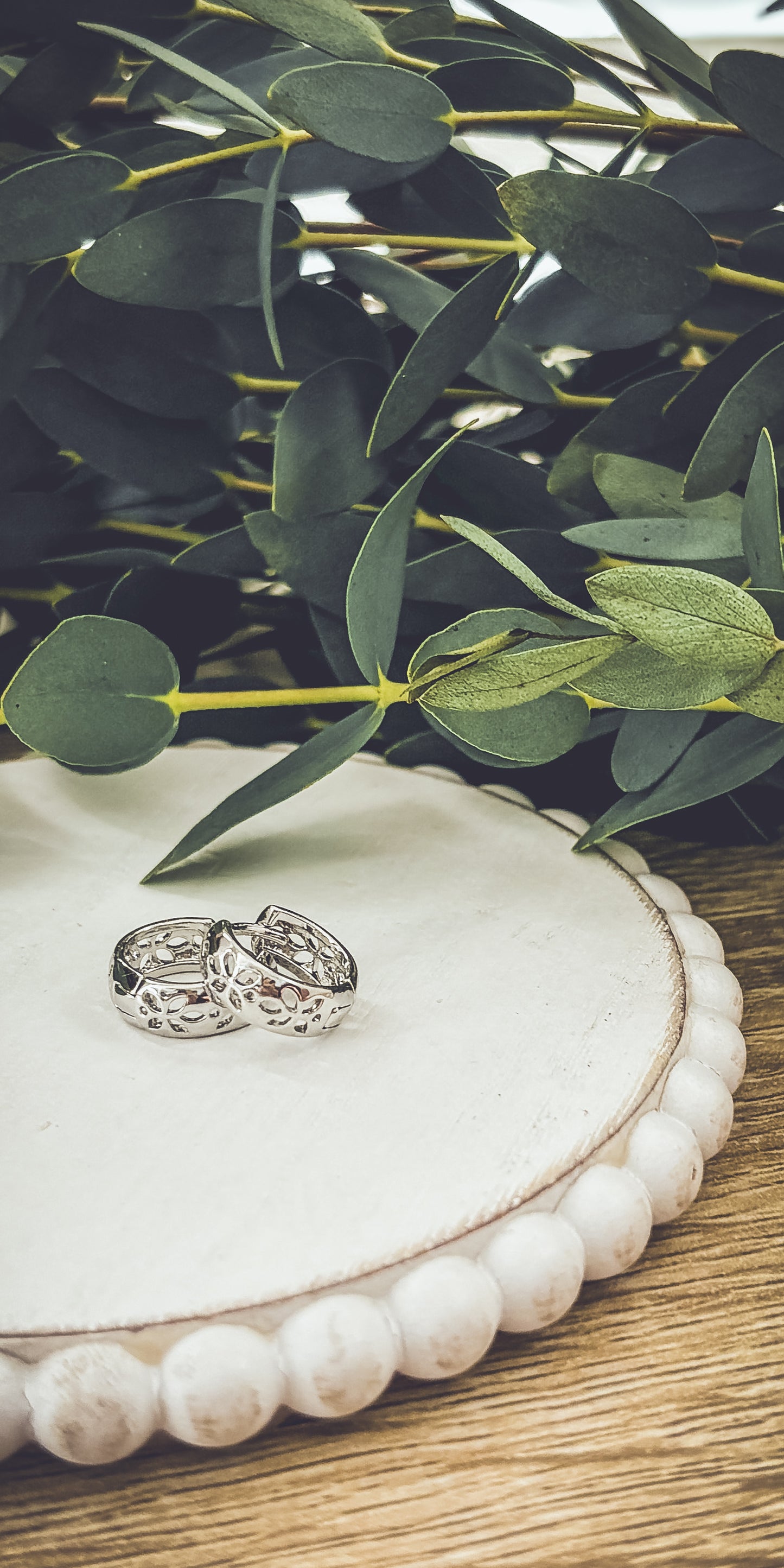 Beautiful Gold or Silver Intricate Hollowed Out Huggie Earrings