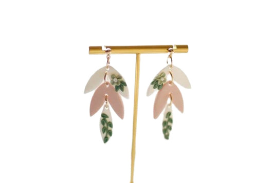 Beautiful Clay Floral Earrings