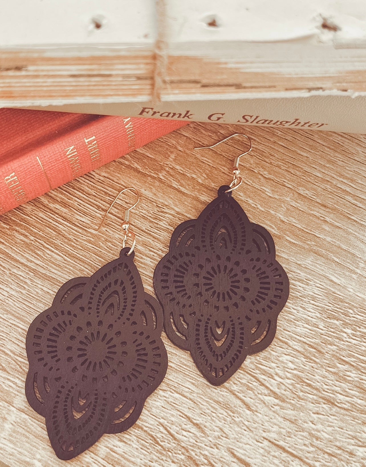 Beautiful Black Wood Earrings