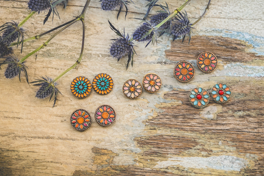 Beautiful Bohemian Earring Set - Set of 4 Studs