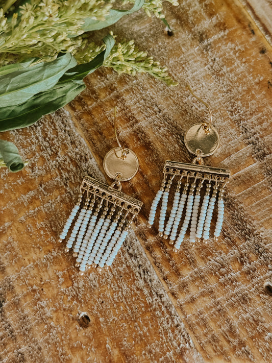 Beautiful Beaded Dangle Earrings