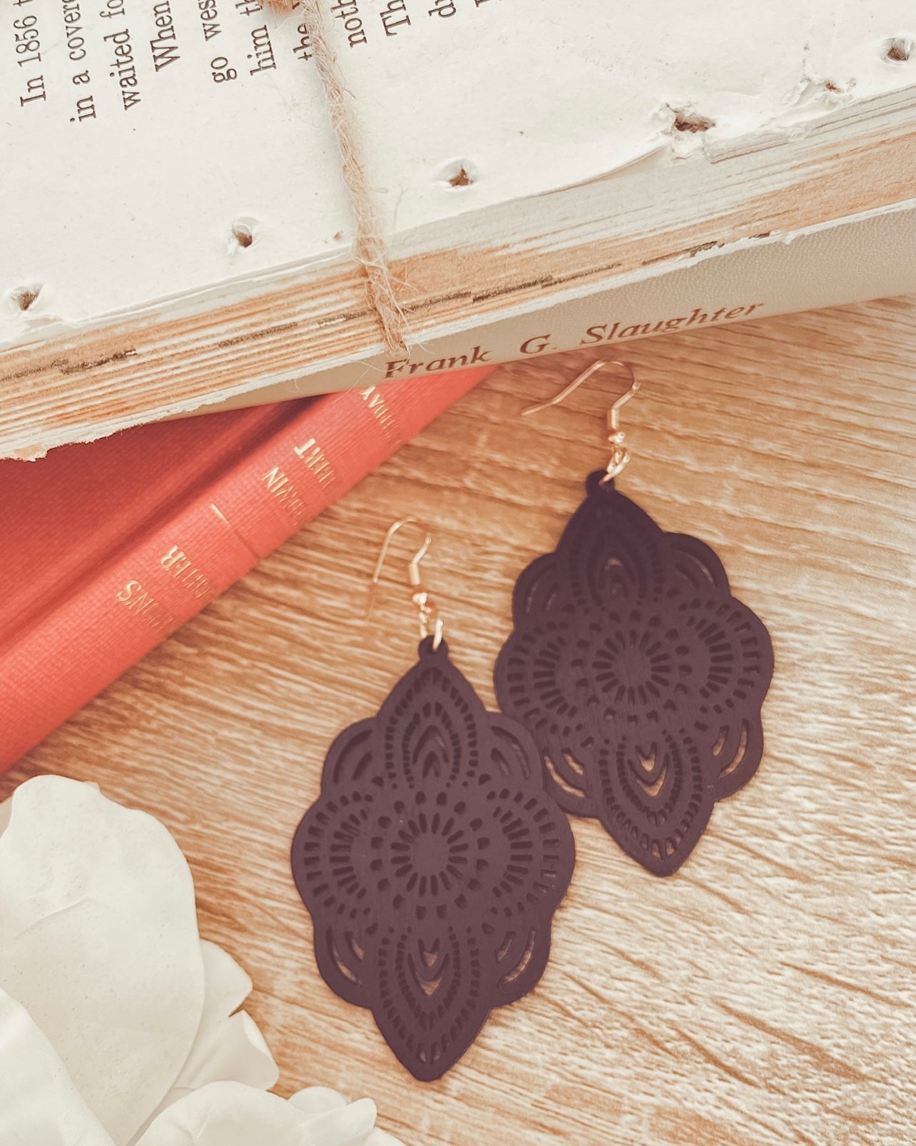 Beautiful Black Wood Earrings