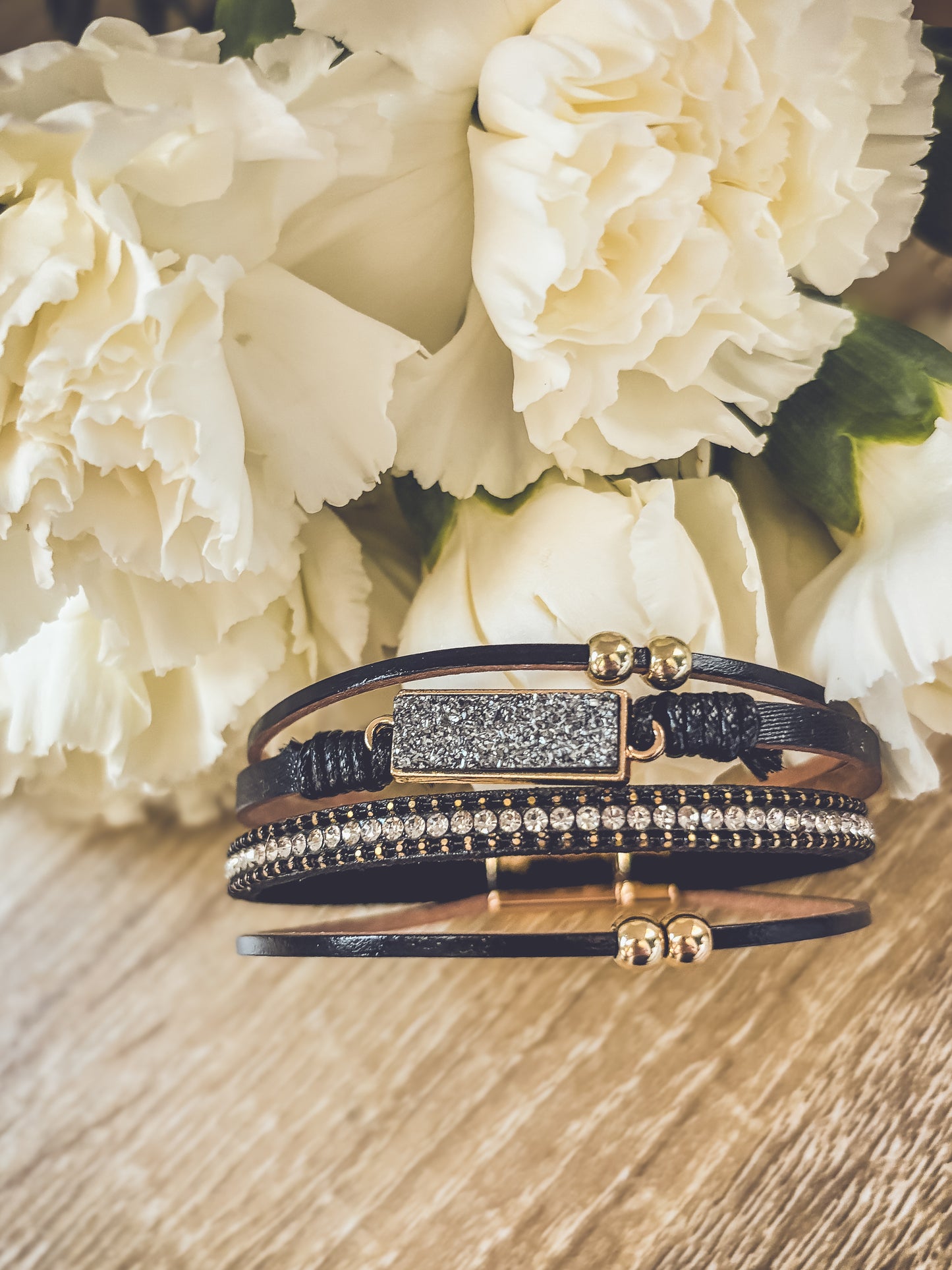 Beautiful Black Leather Bracelet