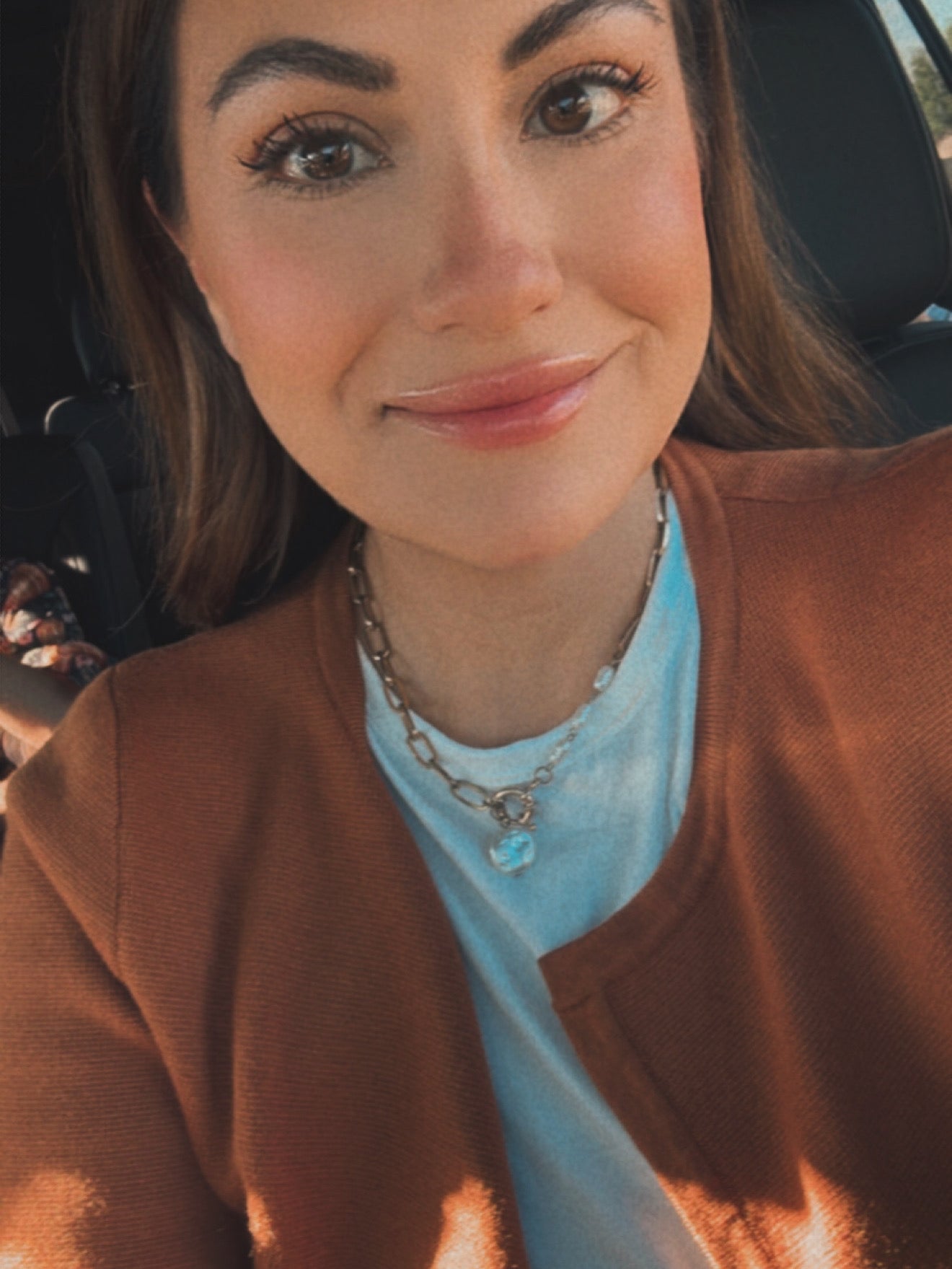 Beautiful Faux Pearl Gold Link Necklace