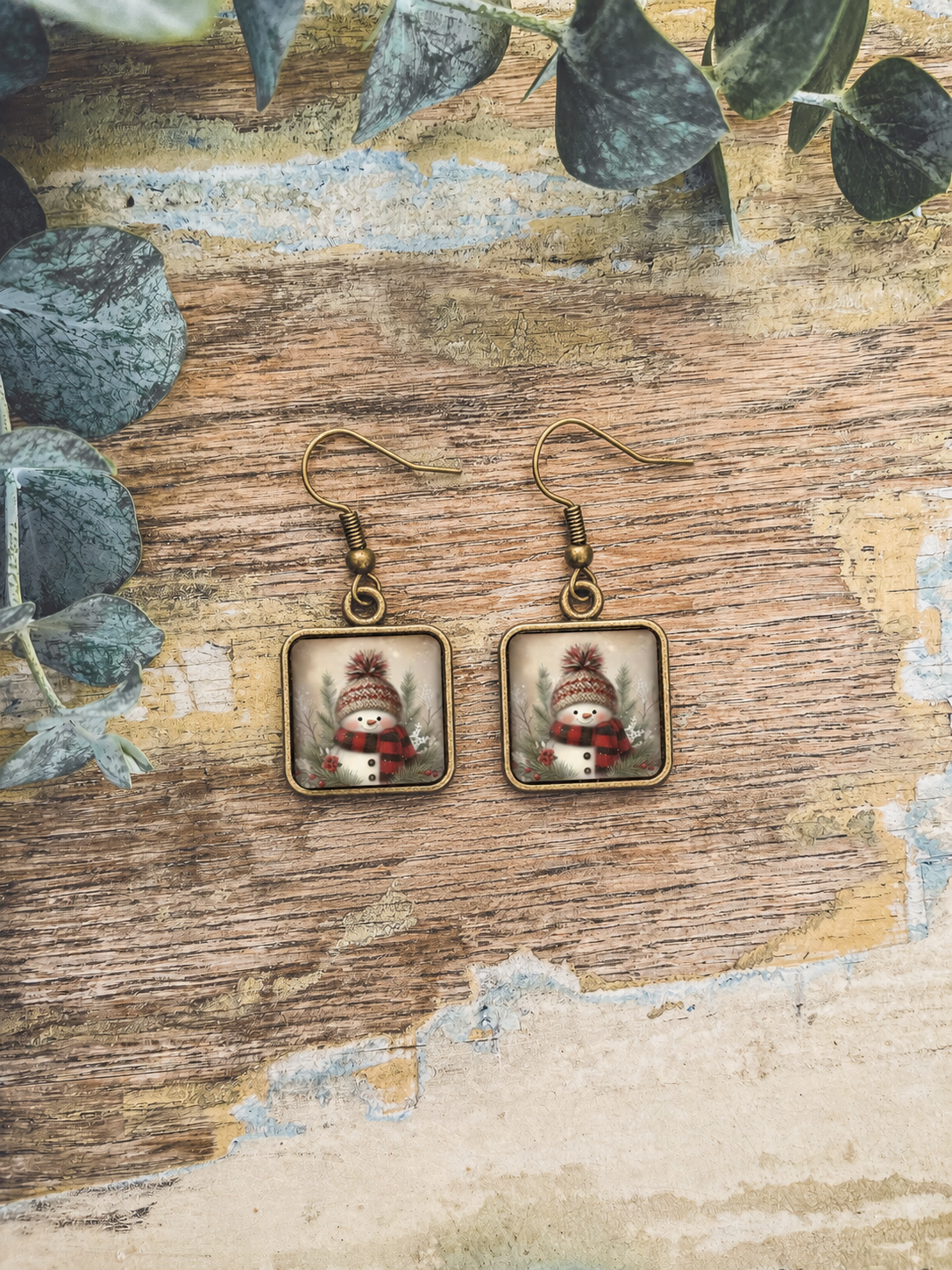 Cozy Little Snowman Earrings