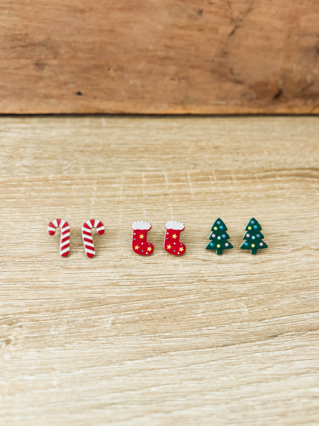 Christmas Stud Earring Trio Set