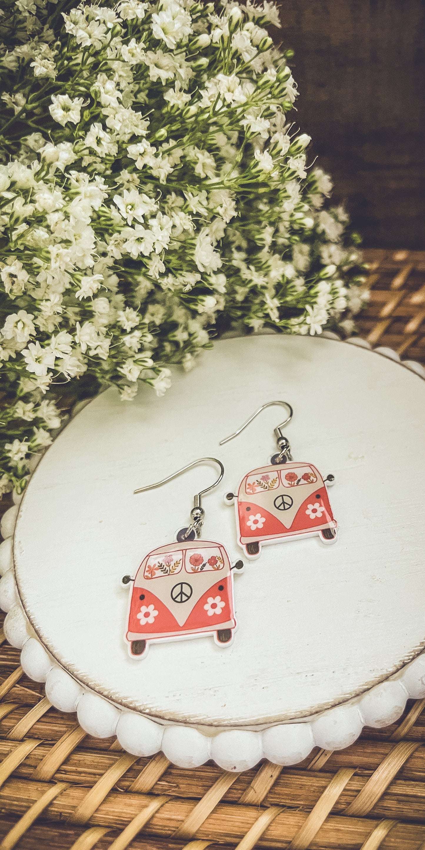 Adorable Vintage Van Earrings