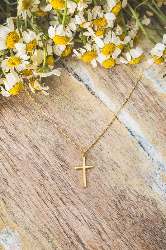 Beautiful Gold or Silver Cross Necklace
